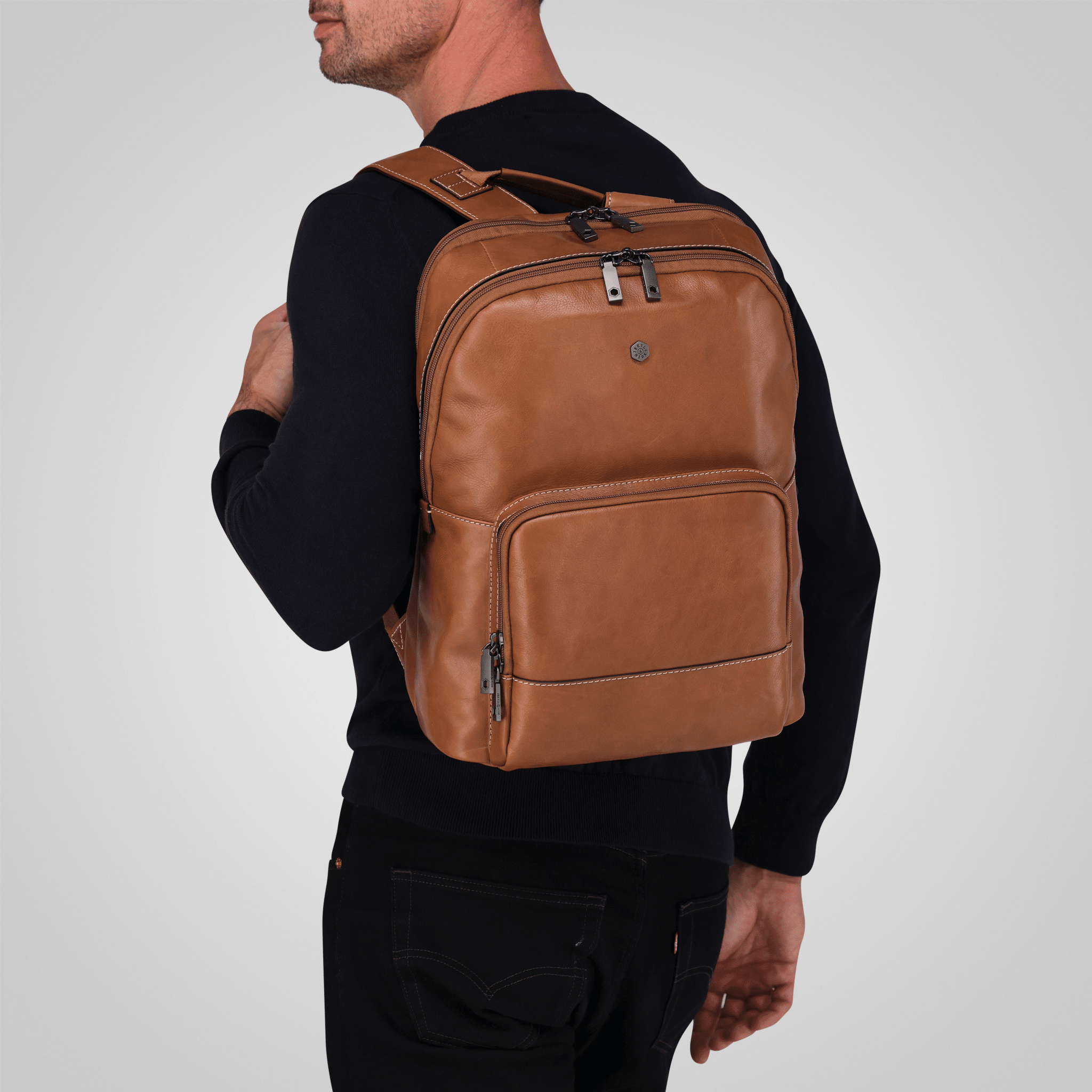 MONTANA Laptop Backpack in colt - angled view