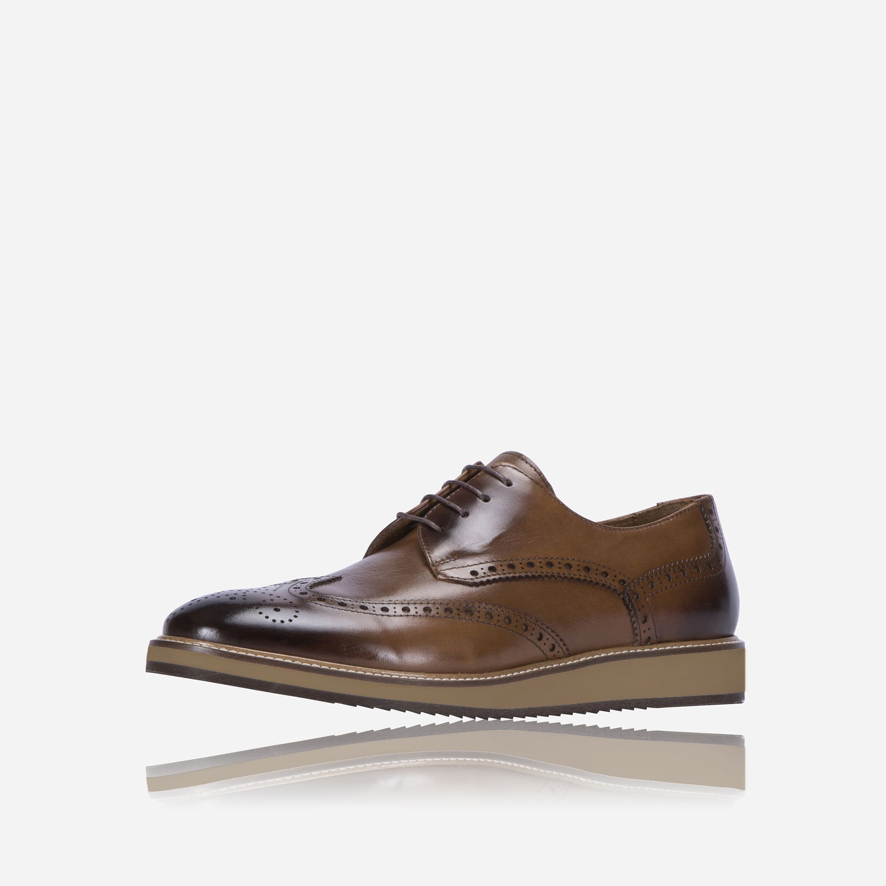 ISTANBUL Comfort Brogue in tan - interior view