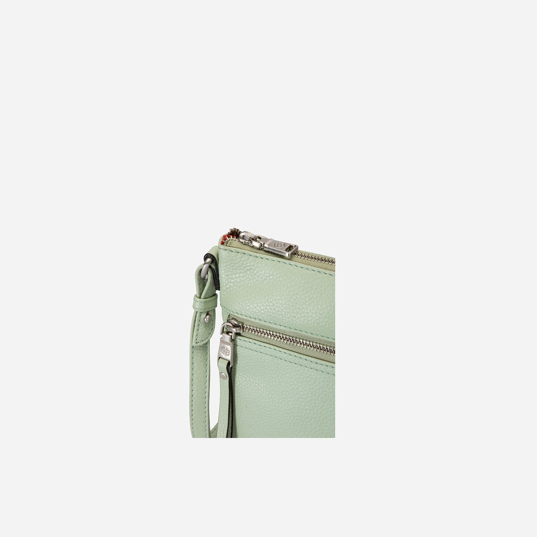 Osaka Crossbody Bag in green sage - interior view