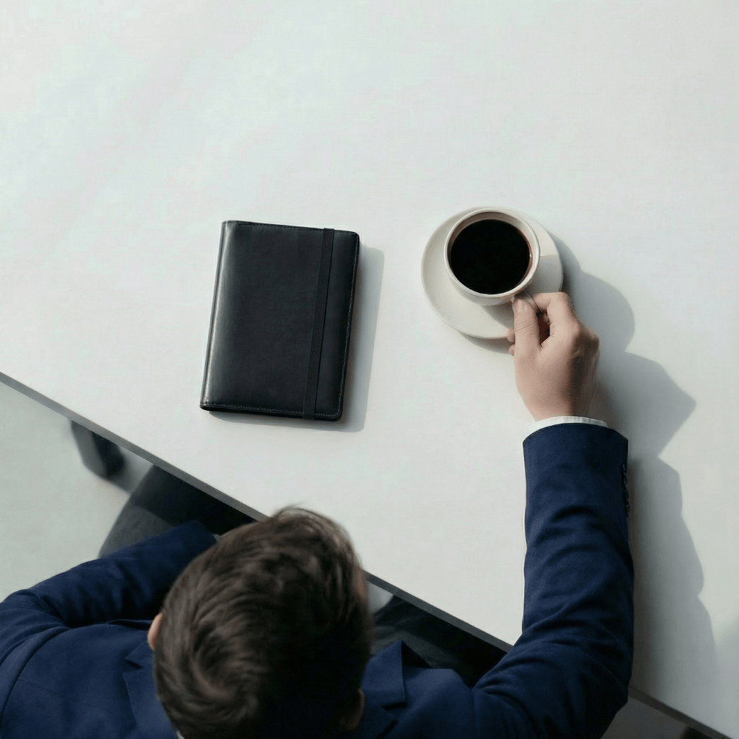 Leather A5 Notebook Cover, Black,A5 leather cover,Jekyll & Hide,addstationery,2