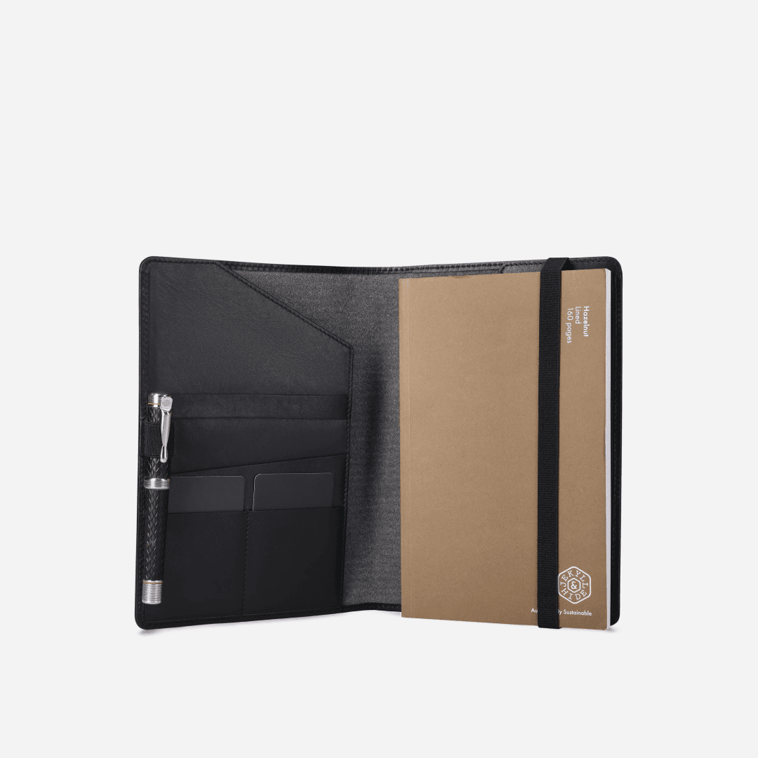 HAVANA A5 Notebook Cover in black - back view