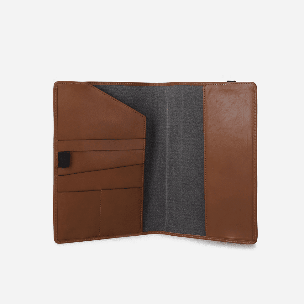 HAVANA A5 Notebook Cover in tan - back view