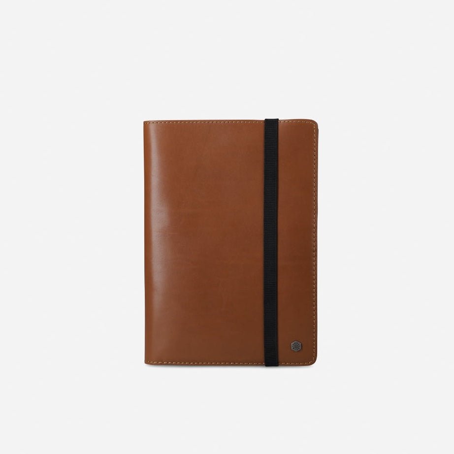 Leather A5 Notebook Cover, Tan