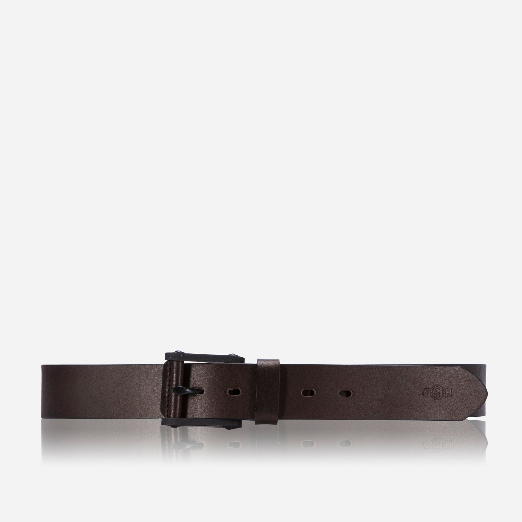 Boston Belt with Signature Buckle in brown - interior view