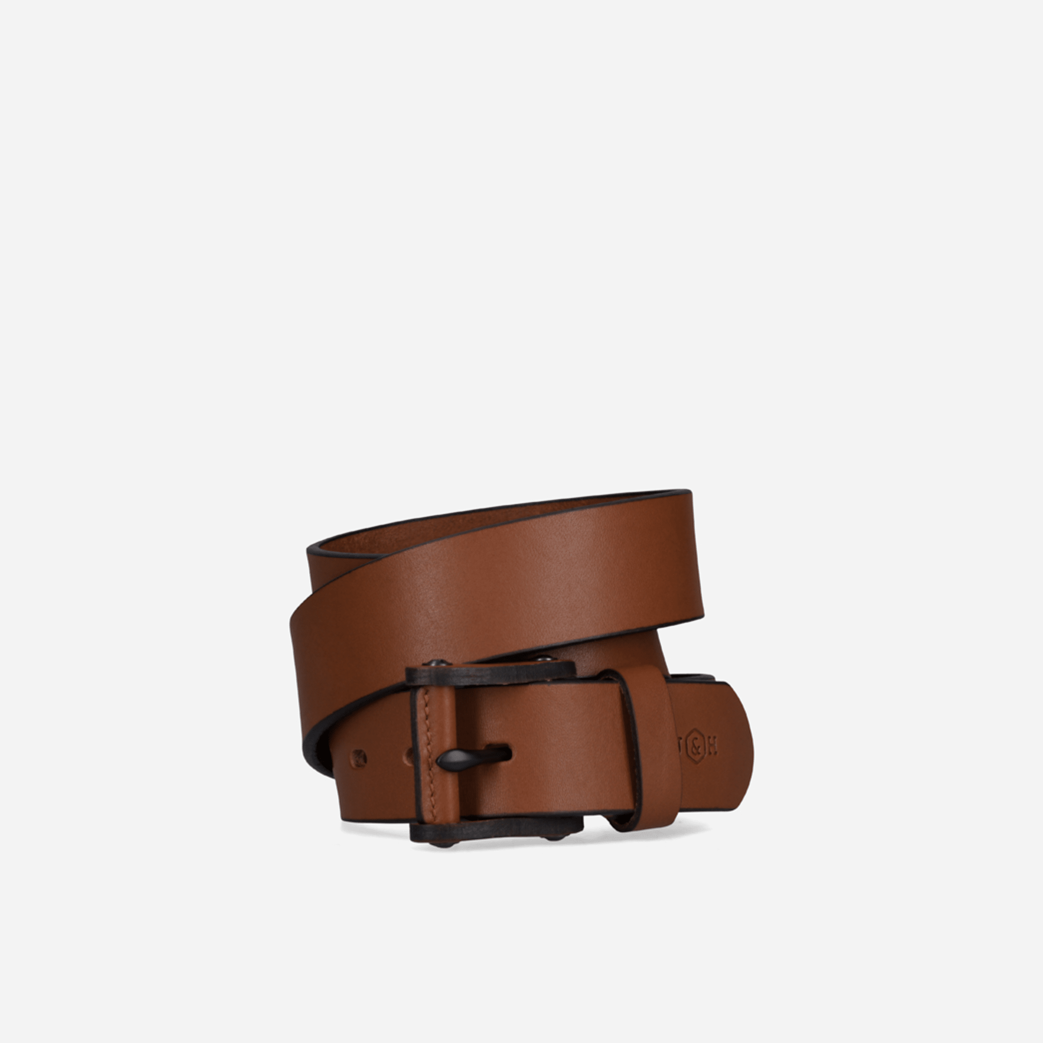 Leather Belt with Signature Buckle