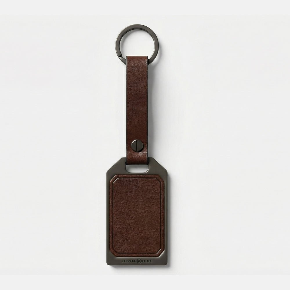 Jekyll & Hide Luggage Tag in mocha - side view
