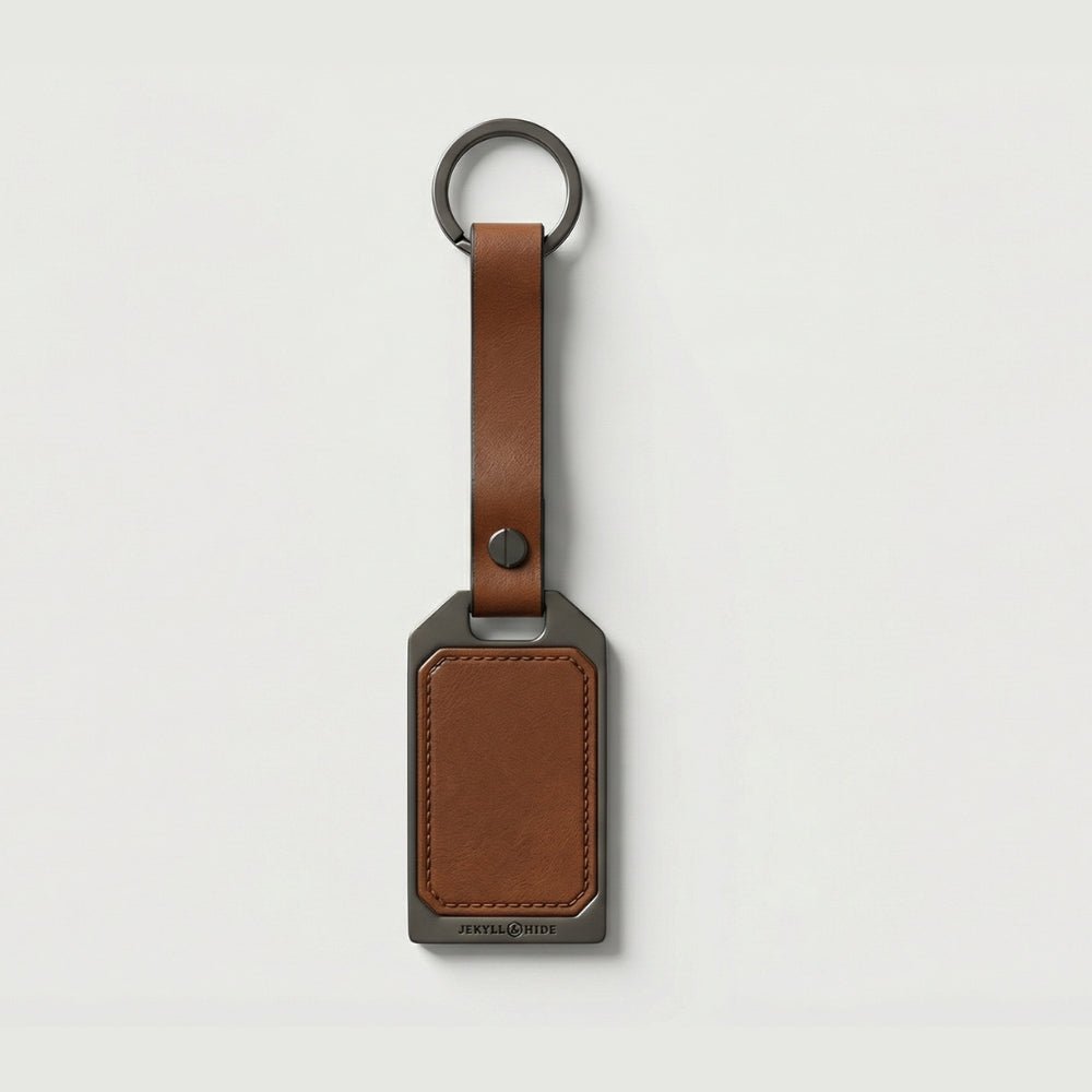 Jekyll & Hide Luggage Tag in tan - front view