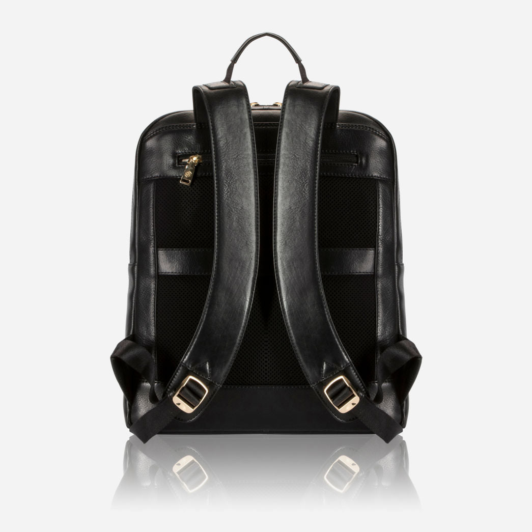Madrid Laptop Backpack,Backpack,Jekyll & Hide,Black,  back view
