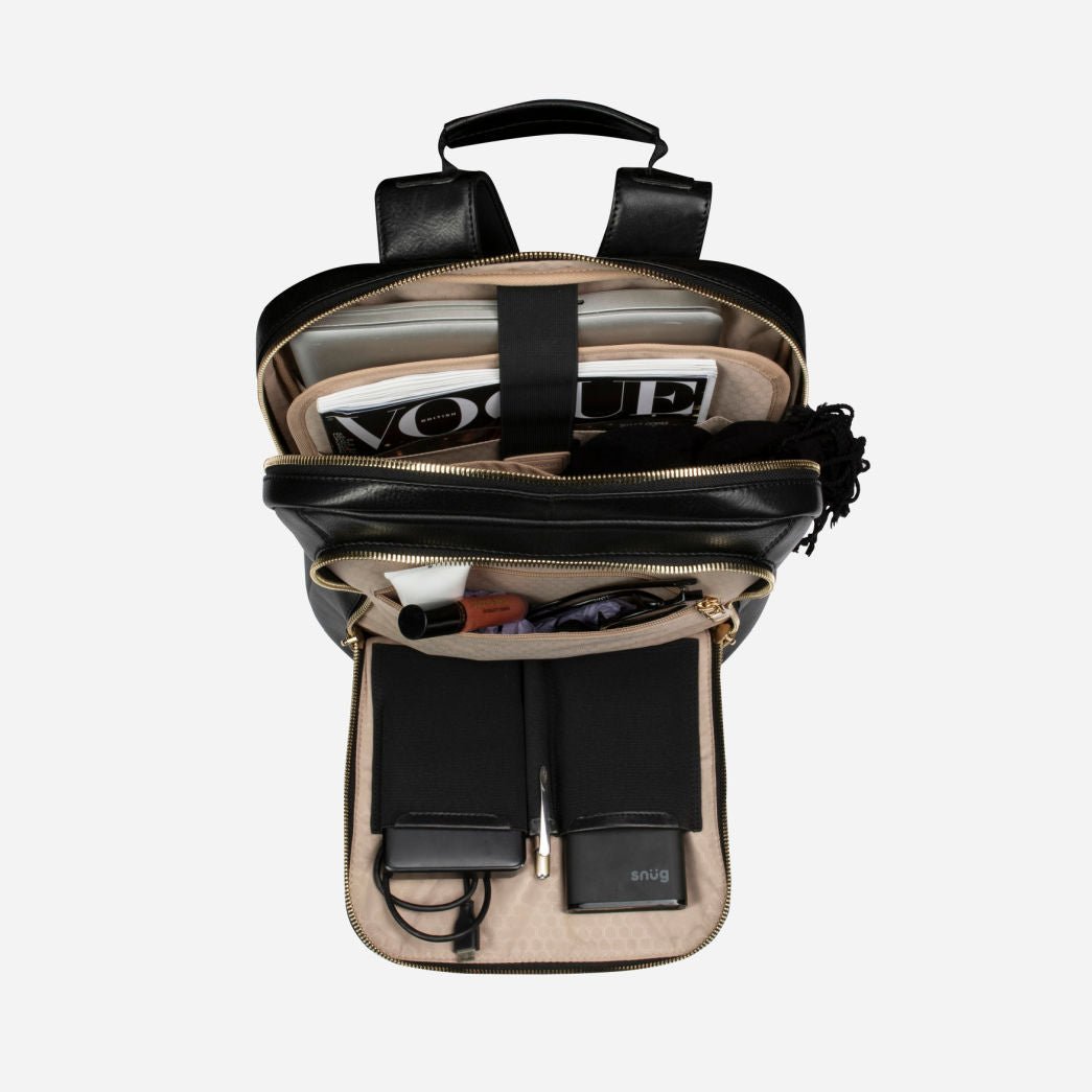 Madrid Laptop Backpack,Backpack,Jekyll & Hide,Black,  detailed inside view