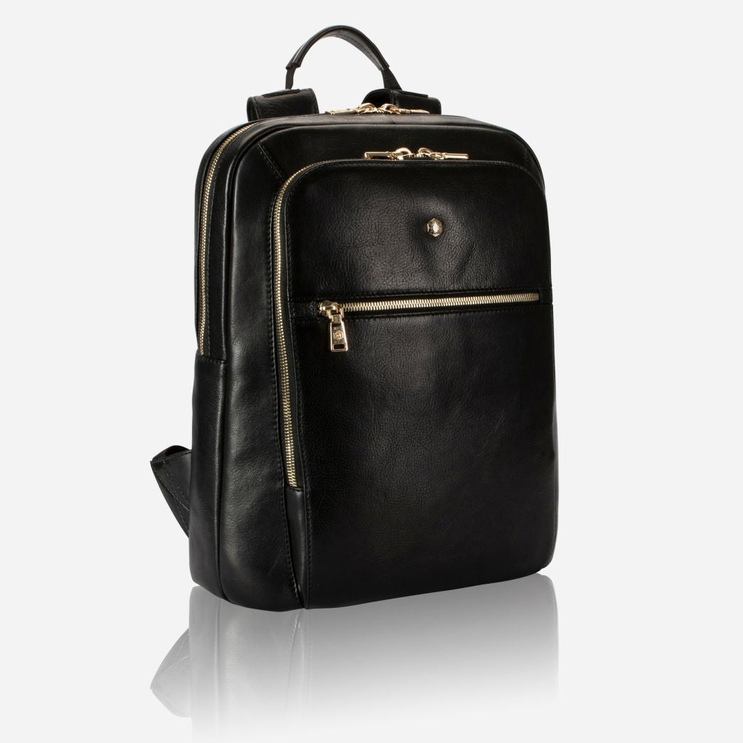 Madrid Laptop Backpack,Backpack,Jekyll & Hide,Black, side view