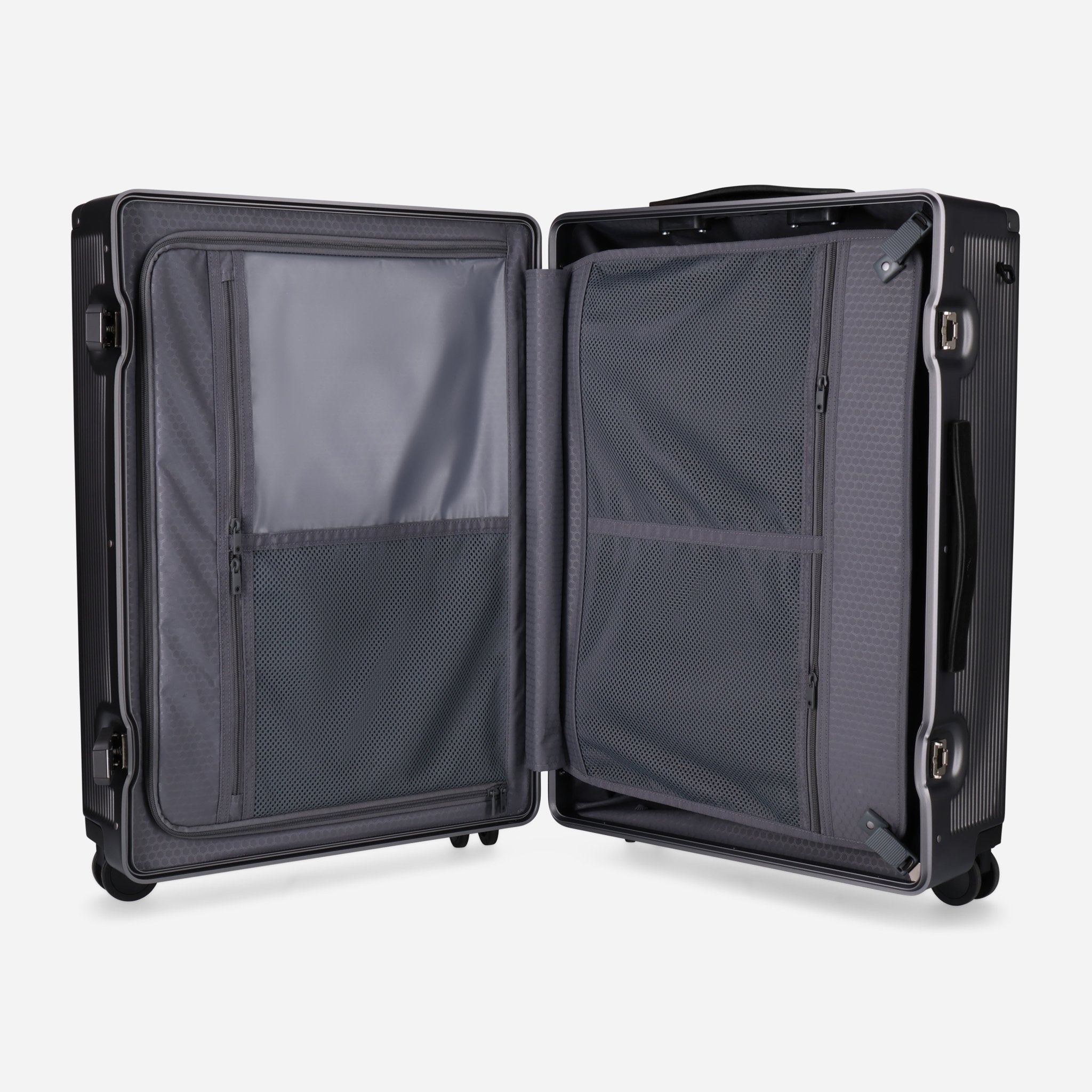 Jekyll and Hide Medium Check-In in black - angled view