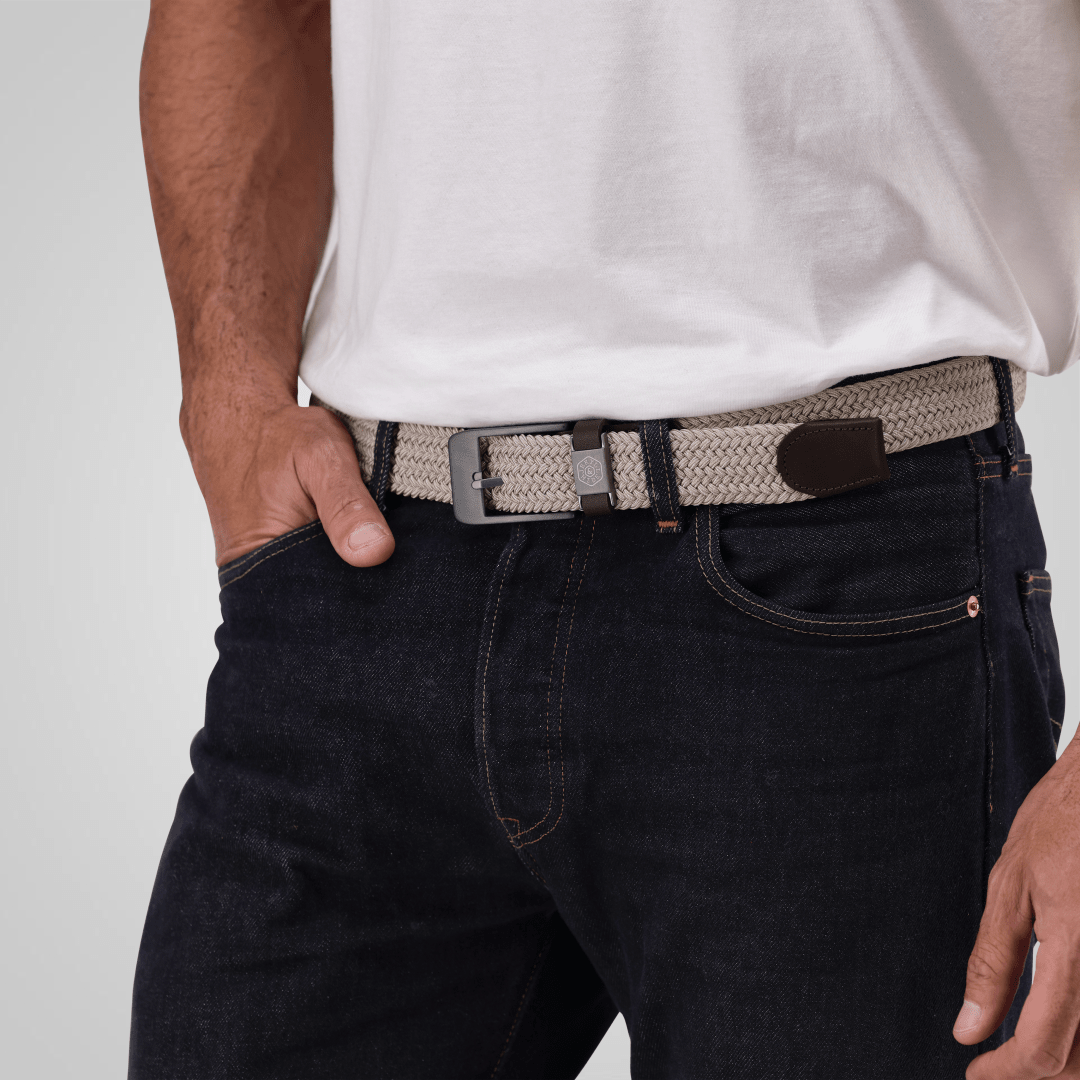 Florida Elasticated Belt in brown stone - view 15