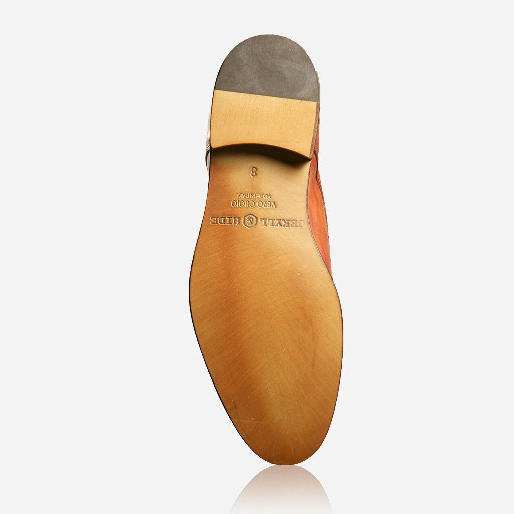 OXFORD Casual Shoe in tan - back view