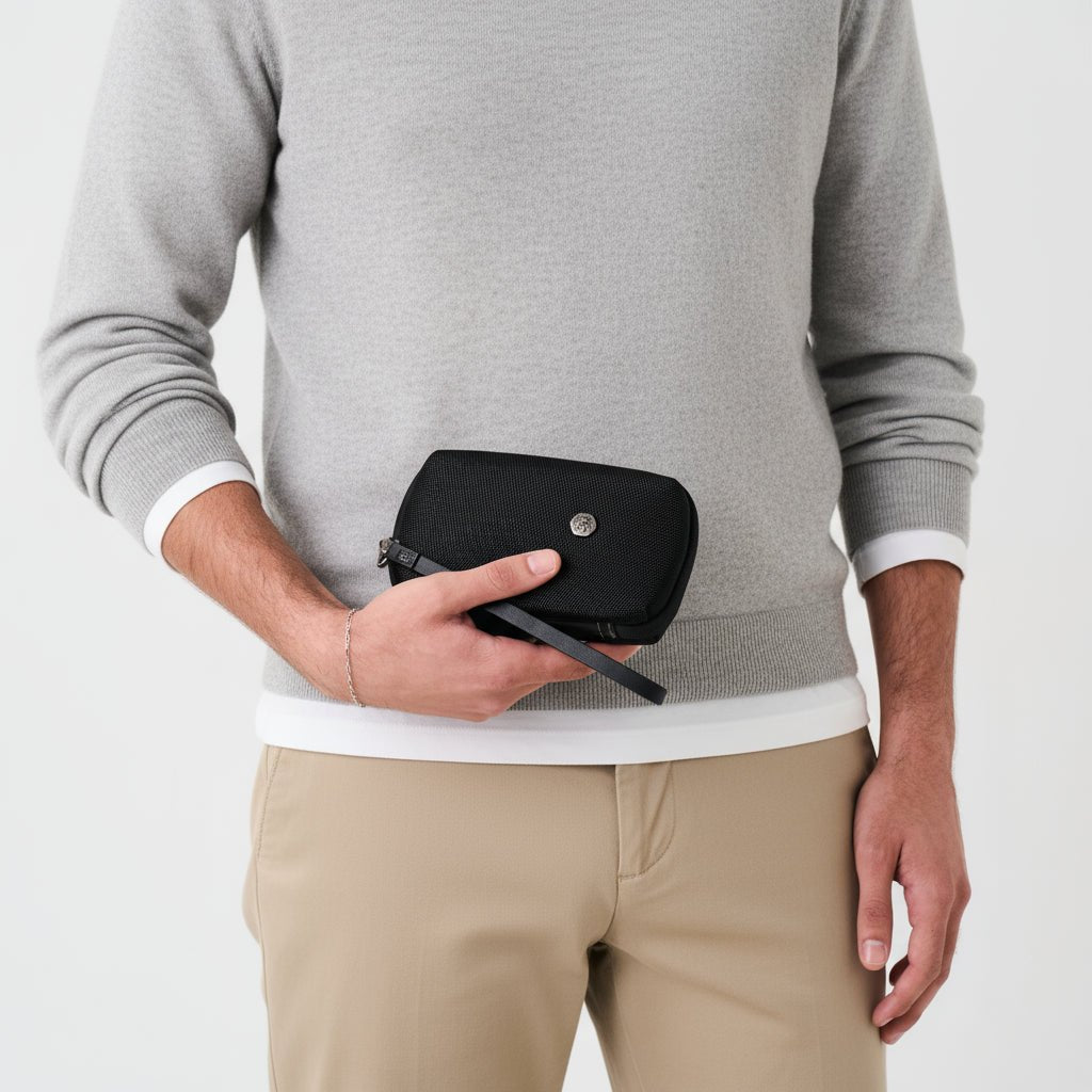 TOKYO Cable Pouch in black - side view