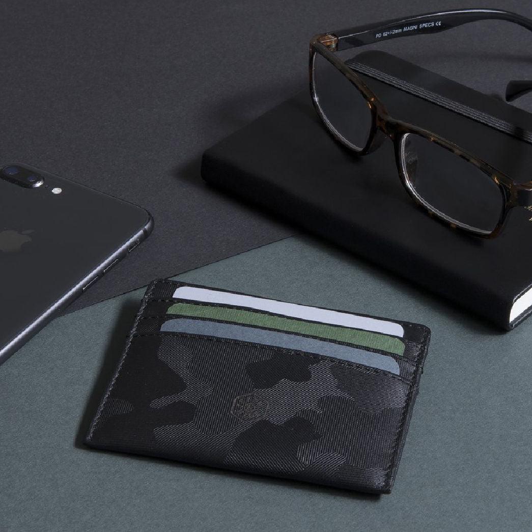 Norwegian Card Holder in mocha - flat lay view