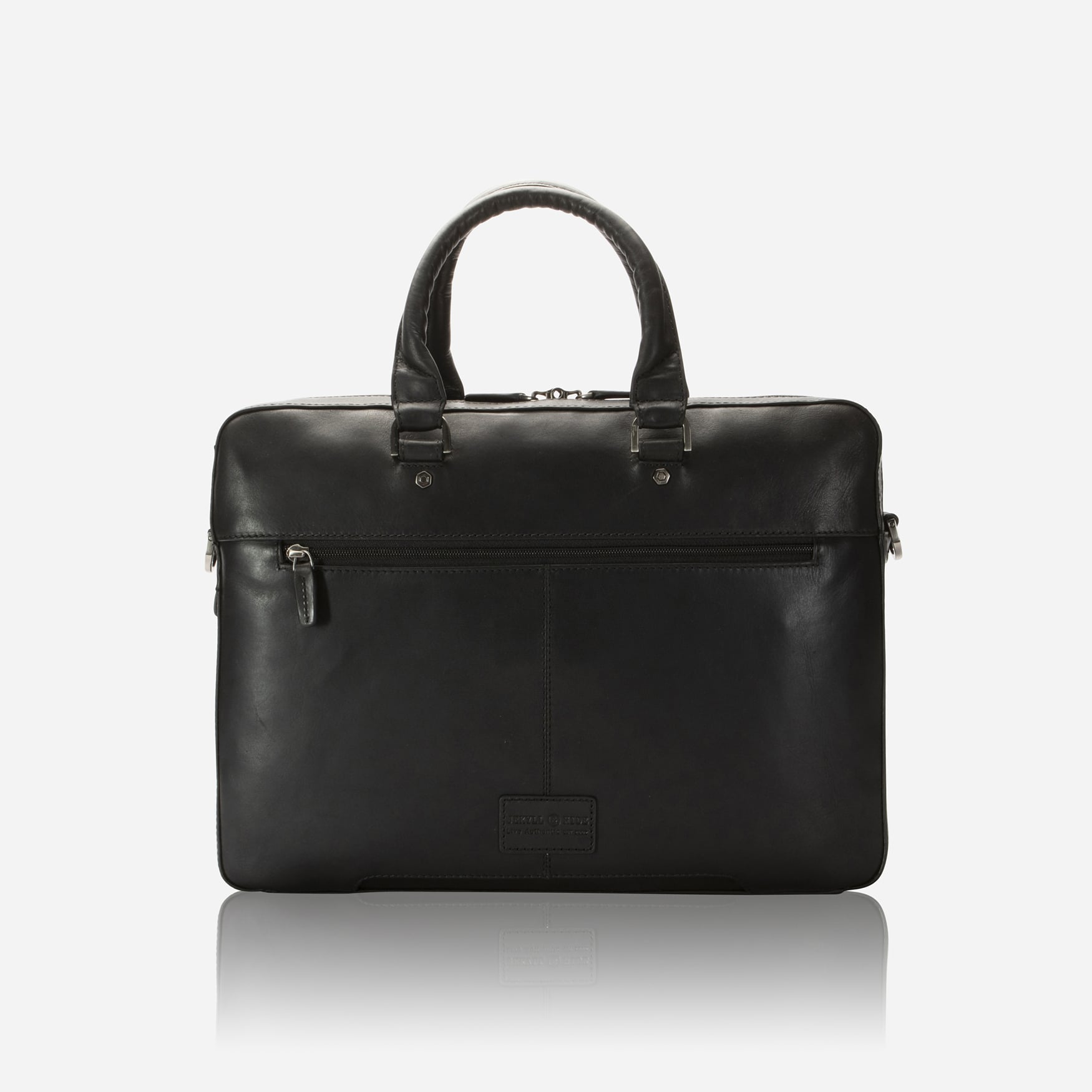 OXFORD Laptop Briefcase in black - back view