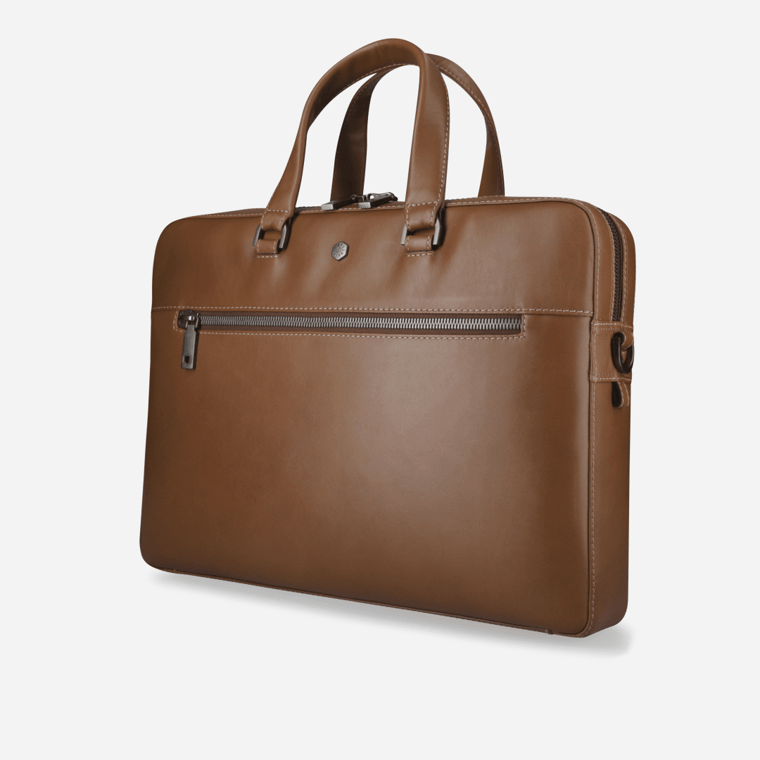 Slim Zip Top Briefcase