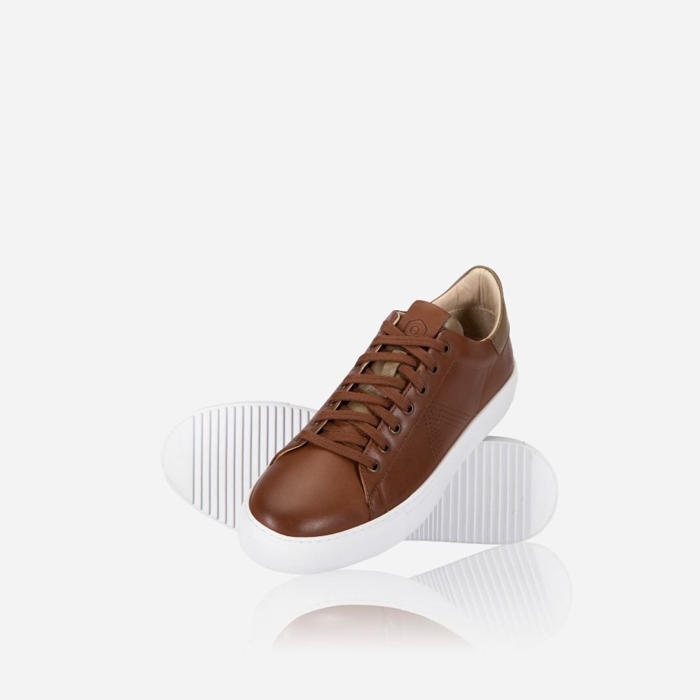 Leather Sneaker, Tan