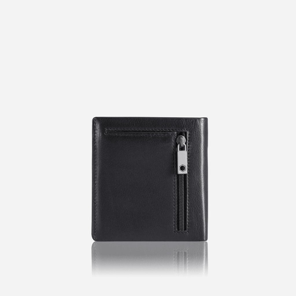 Slim Bifold Card Holder With Coin, Soft Black - Jekyll and Hide UK