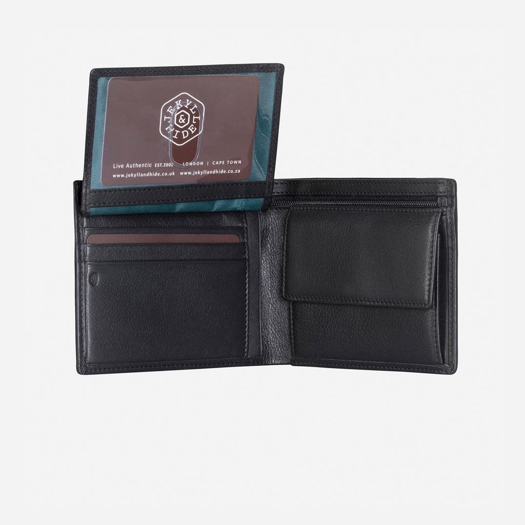 Large Bifold Wallet With Coin, Soft Black - Jekyll and Hide UK