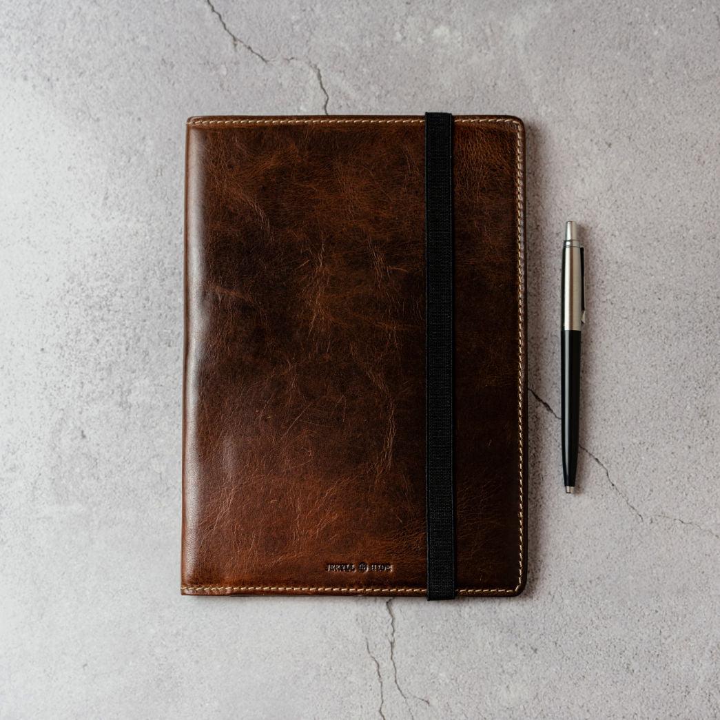 Leather A5 Journal, Coffee (including insert) - Jekyll & Hide