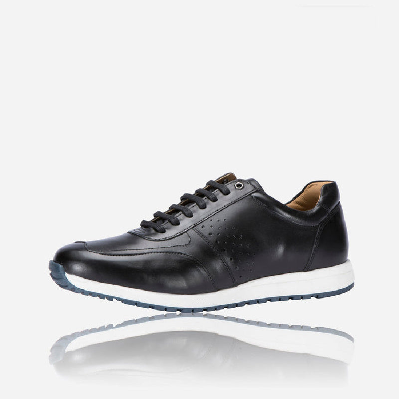 Prague Leather Sneaker, Black
