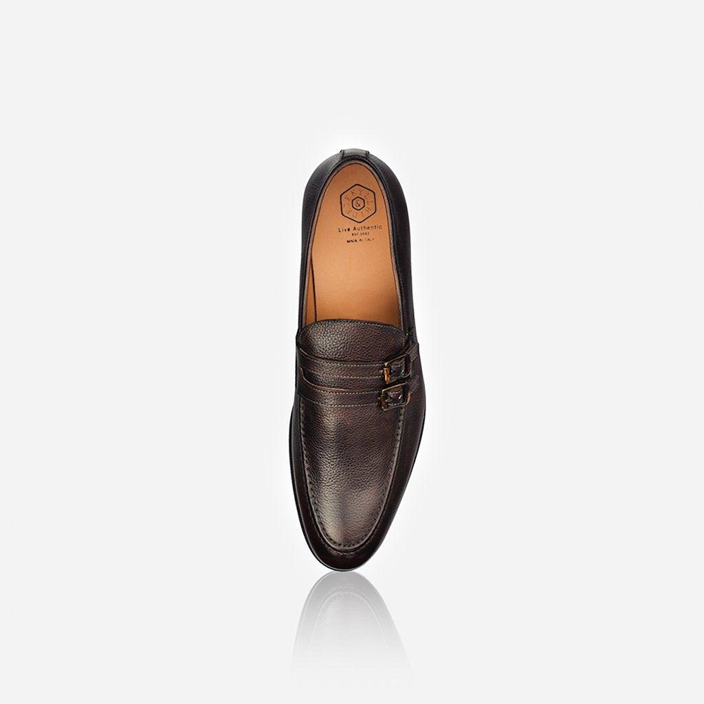 Men's Leather Monk Shoe, Brown - Jekyll and Hide UK