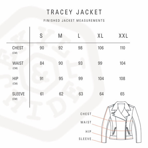Tracey Ladies Biker Jacket, Black